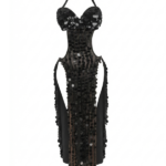 Dramatic Black Sequin Extreme Cut-Out Performance Dress
