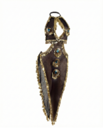 Enchanting Black Mesh & Gold Coin "Evil Eye" Cut-Out Dance Dress