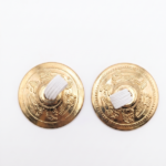 Professional Gold Brass Finger Cymbals (Zills/Sagat) with Embossed Detailing