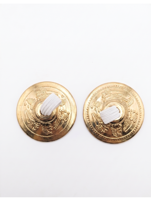 48 Professional Gold Brass Finger Cymbals (Zills/Sagat) with Embossed Detailing - Image 1