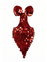 Showstopping Red Sequin Cut-Out Dance Bodysuit DS0008