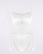 Charming Ruffled Velvet Slip Dress Nightgown - One Size (50-80 kg) - Image 5