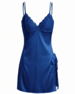 Elegant Satin & Lace Chemise Nightgown - One Size (50-80 kg) - Image 3