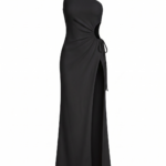 Elegance One-Shoulder Cutout Side-Slit Maxi Dress