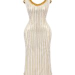 White and Gold Belly Dance Dress with Coin Embellishments