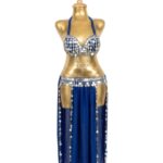 Royal Blue & Silver Coin Belly Dance Two-Piece Set