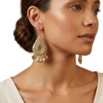 Gold Teardrop Dangle Earrings
