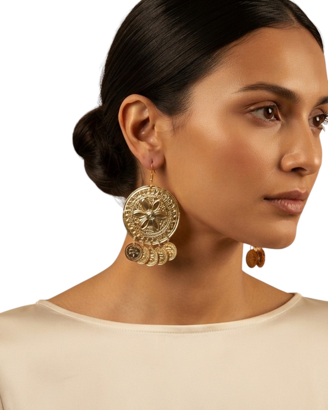 WhatsApp Image 2026-09-05 at 4.22.19 PM (1) Gold Round Statement Earrings with Coin Details - Image 1